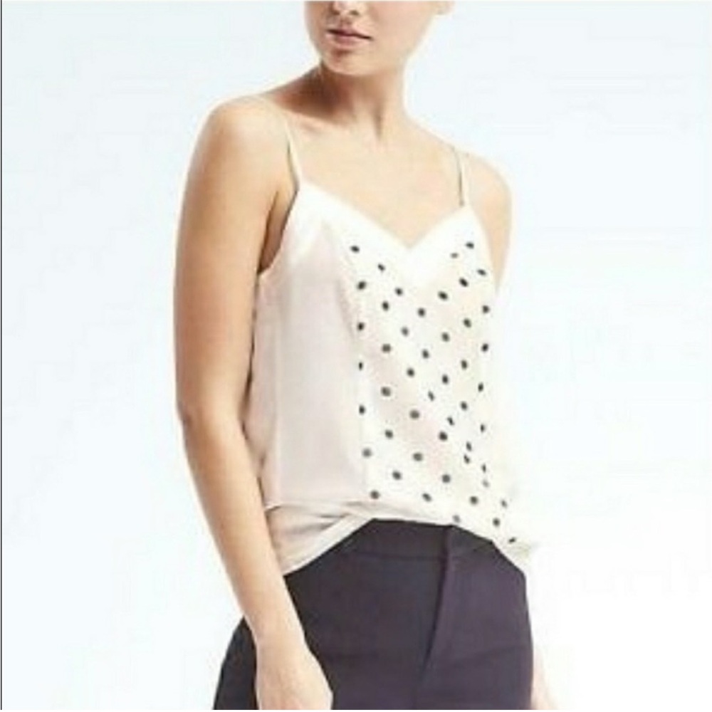 Banana Republic Snow Day Seamed Polka Dotted Cami.